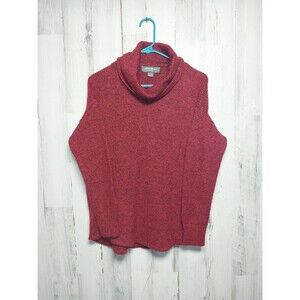 Eddie Bauer Sleepwear Women's Medium Brick Red Turtleneck Sweater